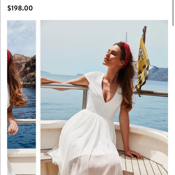 Dress the Population Dresses & Skirts - Dress The Population White Chiffon Dress